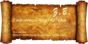 Zadravecz Boglárka névjegykártya
