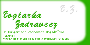 boglarka zadravecz business card